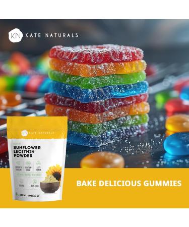 Kate Naturals Sunflower Lecithin Powder for Baking Bread Gummies Cooking. Lecithin Supplement for Clogged Milk Ducts. Substitute for Soy Lecithin Powder (4oz Non-GMO) 4 Ounce (Pack of 1) - Buy Online on GoSupps.com
