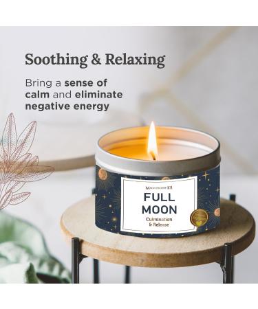 101 Long Lasting Full Moon Aromatherapy Candle | Sage Frankincense Sandalwood Rose & Cedar | 6 Oz 35 Hour Burn | All Natural Soy Wax for Manifestation & Release - Buy Online on GoSupps.com
