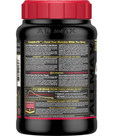 ALLMAX Nutrition CaseinFX 100% Micellar Casein Protein - Vanilla, 2 lbs (907g) | Slow-Digesting High-Quality Protein - Buy Online on GoSupps.com