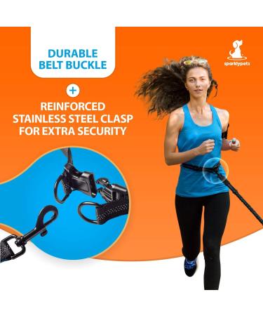 2-in-1 Dog Jogging Leash | Double Handle Belly Belt Leash for Large & Medium Dogs | Perfect for Jogging Hiking & Walking Two Dogs - Buy Online on GoSupps.com