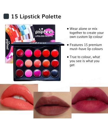 Versatile Makeup Set - Wood Collection | Travel Cosmetics Case | Perfect Birthday & Christmas Gift | Eyeshadow Palette & Lipstick - Buy Online on GoSupps.com
