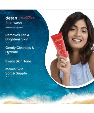 Detan+ Smoothie Face Wash - Cherry Tomato & Glycolic Acid | Gentle Cleansing & Tan Reduction - 100ml - International Shipping Available - Buy Online on GoSupps.com