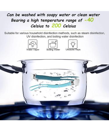 Nuanchu 4-Piece Silicone Pacifier Clips Set for Teething Toy - Navy Blue, Gray, Green - Baby Pacifier Holder for Boys and Girls - Buy Online on GoSupps.com