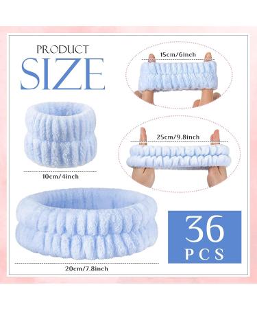 Set of 36 Microfiber Wash Band and Hair Band Spa Headbands and Wristbands - Buy Online on GoSupps.com