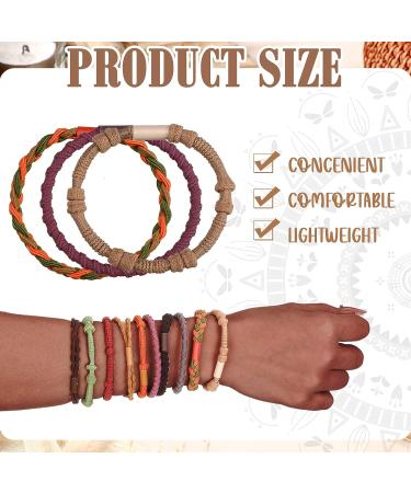 40 Pcs Boho Hair Ties: Cute Elastic Bracelet Ponytail Holders for Women - Soft Bands for Thick Thin Long Curly Hair - Buy Online on GoSupps.com