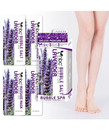 Spa Pedicure Kit: 4-in-1 Foot Care Set for Home Treatment - Lavender Scented Foot Soak, Scrub, and Lotion for Dry, Cracked Feet - Buy Online on GoSupps.com