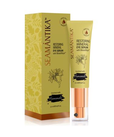 SEAMANTIKA - S rum Contour des Yeux Min ral l Hamam lis - R duit les Cernes et les Poches - Convient tous les Types de Peau - Sans Parab nes Sulfates Huiles min rales - 25 ml