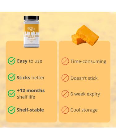 Easy Yummy Cheddar Cheese Popcorn Seasoning 300g 100% Cheddar Cheese Popcorn Flavouring - Buy Online on GoSupps.com