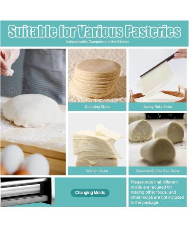 Commercial Electric Dumpling Skin Processing Machine Wonton Skin Processing Machine 50-60 Pieces/Minute with 1 Mold for Kitchen - Buy Online on GoSupps.com