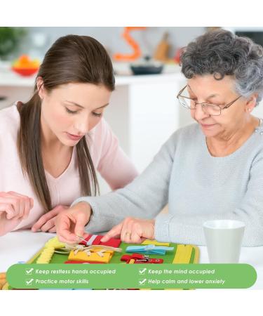 Yuehuam Fidget Blanket for Dementia Calming& Comforting Dementia Activities for Seniors Dementia Products for Elderly Educational Sensory Toys Alzheimer Patient Anxiety Sensory Blanket - Buy Online on GoSupps.com
