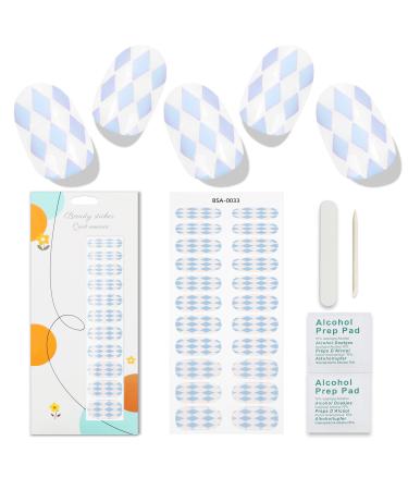 JMEOWIO Nail Foil Diamond Gel Nail Foils Self-adhesive Nail Sticker Decoration Nail Design Accessories Diamond Blue
