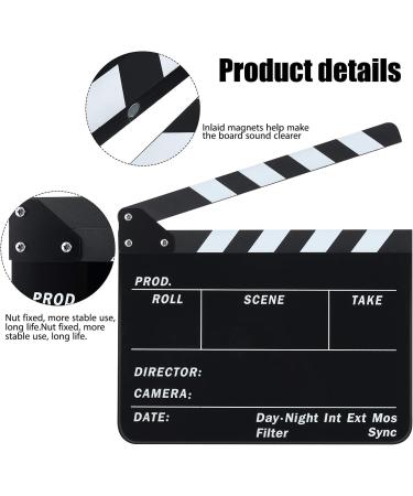 Acrylic Film Clapboard Set with Pens and Eraser - 12 x 9.5 Inches Studio Video Slate for Movie Directors and Scene Shot Supplies - Buy Online on GoSupps.com