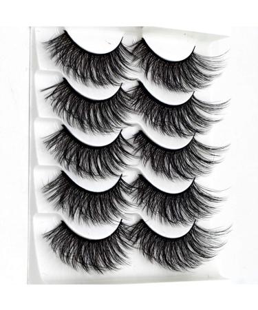 RN BEAUTY 3D False Eyelashes Set - Handmade, Ultra Light, Reusable | Synthetic Fibers & Mink Hair | Soft, Fluffy, Long Wispies for Volume | Makeup Eye Lash Extension - 5 Pairs (3D-C) - Buy Online on GoSupps.com
