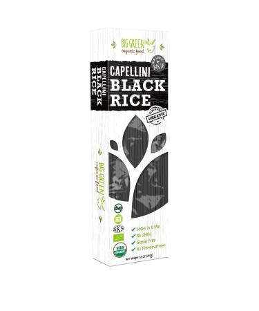 Big Green Organic Food- Organic Black Rice Capellini, 8.8oz, Gluten-Free, Non-GMO, Vegan (1)