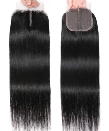 Lace Closure Human Hair 16 Inch Free Part Hd Transparent Lace Closure Straight 100% Unprocessed Brazilian Human Virgin Hair Swiss Lace Closure 130% Density Natural Black Color - Buy Online on GoSupps.com