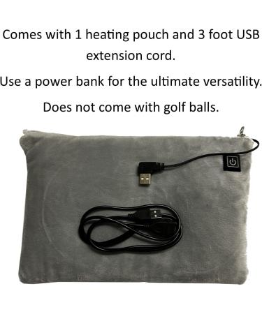HOT Balls Golf Ball Heater Warmer Pouch - Up to 125 Core Temperature - Longer Distance & Better Compression - USB Powered - Ideal for Cool Weather Golf - Buy Online on GoSupps.com