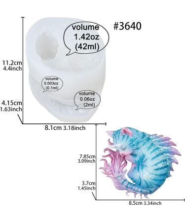 Devil Cat Horned Dragon Silicone Mold for Clay, Soap, Candle & Jewelry Making - 3 inch - Buy Online on GoSupps.com