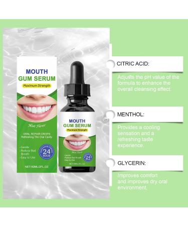 Natural Gum Repair Drops for Adults 60ml Mint Flavor Relieves Receding Gums Bad Breath & Dry Mouth Alcohol-Free Oral Care Solution - Buy Online on GoSupps.com