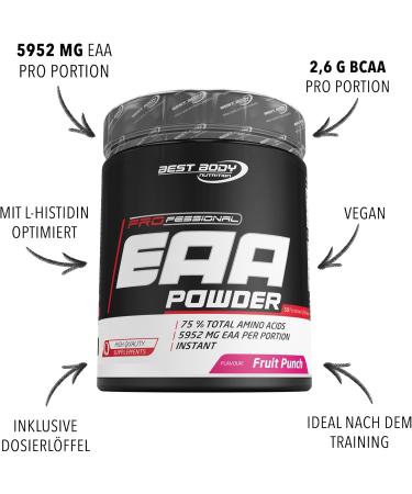 Buy Professional EAA Powder - Fruit Punch - 450g Can | Essential Amino Acids | Fast International Shipping - Buy Online on GoSupps.com