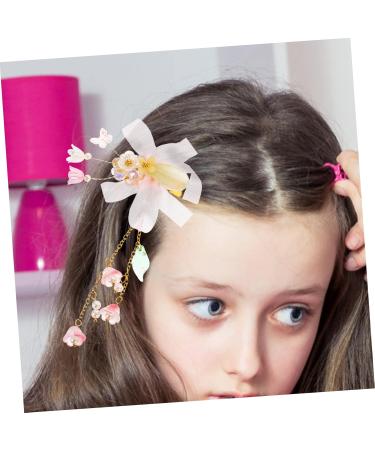 Beaupretty 4 Pairs tassel flower hair clip girl hair accessories hair accessories for girls baby hair accessories flower headpiece pink hair clip baby clips for hair Hanfu child China - Buy Online on GoSupps.com