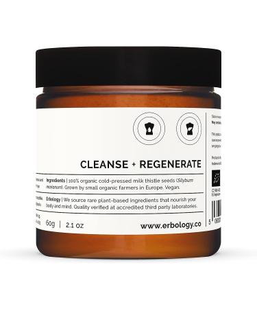 Erbology 100% Organic Milk Thistle Powder 2.1 oz - Cold-Pressed from Seeds - Rich in Silymarin - Cleanse and Detox - Raw Vegan - Non-GMO - Buy Online on GoSupps.com