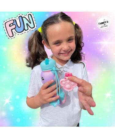 FunKitZ by AToZ UK Cat Shaped Water Bottle for Girls - BPA Free 500ml Silicone - Rainbow Design, Drop Resistant - Back to School Gift - Buy Online on GoSupps.com