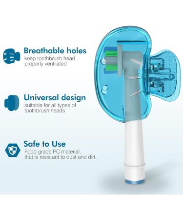 Nincha Snap-on Toothbrush Head Cover - Pack of 6, Multiple Colors | For Manual & Powered Toothbrushes - Buy Online on GoSupps.com