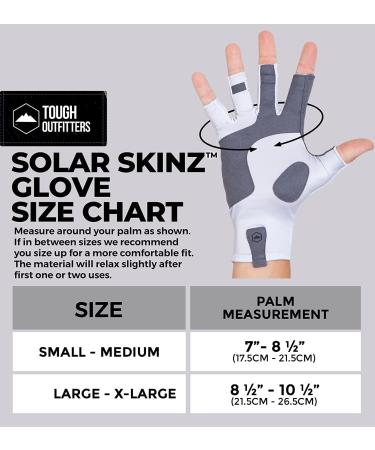 Tough Outdoors UV Fishing Gloves - UPF 50+ Sun Protection Fingerless Gloves for Men & Women - White L/XL - Buy Online on GoSupps.com