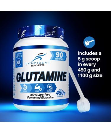 CONFIDENT SPORTS - 100% Pure Micronized Pharmaceutical Grade Glutamine Powder - 1100 GRAM - 220 Servings 1.1 kg (Pack of 1) - Buy Online on GoSupps.com