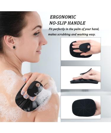 HieerBus Silicone Body Scrubber Shower Bath Brush - Exfoliating & Cleaning Tool for Men and Women - No-Slip Handle - Long Lasting & Hygienic - Easy to Clean - 1 Pack Black - Buy Online on GoSupps.com