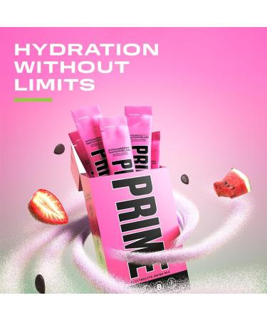 Prime Hydration+ Stick Pack | STRAWBERRY WATERMELON 6 Sticks Electrolyte Drink Mix 10% Coconut Water 250mg BCAAs Antioxidants Naturally Flavored Zero Added Sugar Easy Open Single-Serve Sticks - Buy Online on GoSupps.com