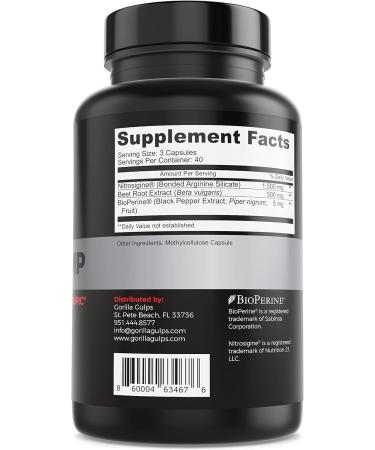 Primal Pump Nitric Oxide Supplement - 1500mg Nitrosigine L Arginine & Beet Root for Muscle Growth Energy & Focus - Max Strength Pre Workout N.O. Booster - Buy Online on GoSupps.com