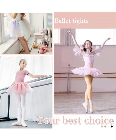 8 Pairs Toddler Girls Ballet Tights | Convertible Footless Dance Tights 4-6 Years | Black, White, Pink, Tan - Buy Online on GoSupps.com