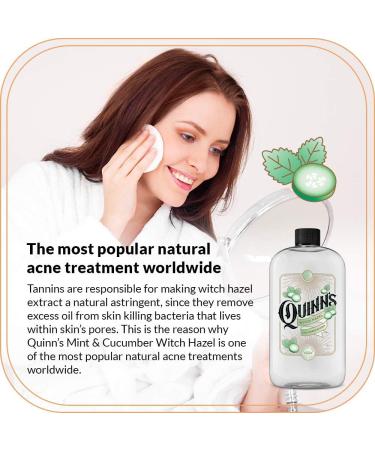 Quinn's Alcohol Free Witch Hazel with Aloe Vera 16oz - Cucumber & Mint Refreshing Skin Toner - Buy Online on GoSupps.com