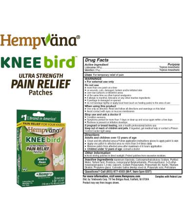 FDA-Listed Hemp Knee Relief Patch | CoolNumb Triple Action Technology | Up to 8 Hours Relief | Ergonomic Design - Buy Online on GoSupps.com