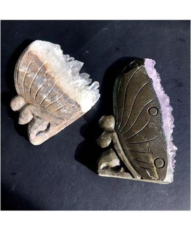 for Natural Raw Amethyst Butterfly Girl Quartz Purple Crystal Cluster Elves s Specimen Hand Carved Ornaments for Gifts - Buy Online on GoSupps.com