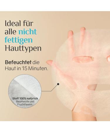 Ardaraz Moisturizing Face Masks - Hydrating Tuch Masks with Hyaluronic Acid & Polyglutamic Acid | 5-Pack for Deep Moisture Care - Buy Online on GoSupps.com