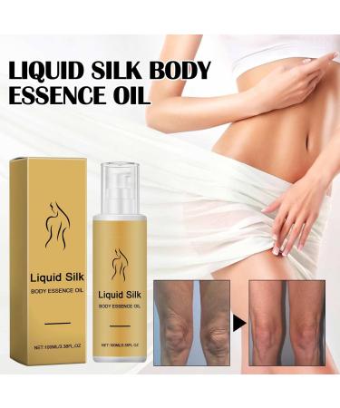 Silk Body Essence Oil - Liquid Silk Body Essence Oil 100 ml Silk Body Oil Anti-Wrinkle Body Oil Deeply Hydrating Body Oil Anti Wrinkle Firming Skin Firming Extract Body Lotion for Women Dry Skin - Buy Online on GoSupps.com