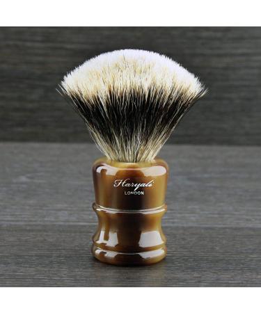 Silvertip Badger Horn Handle Shaving Brush Soft Bristles Safety Razor for Men