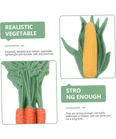 Zerodeko 8 Pcs Simulated Fruits and Vegetables Plastic Food Plant Assorted Color2x2pcs 8.5X2.7X1CMx2pcs - Buy Online on GoSupps.com