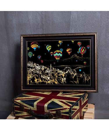 Rainbow Scratch Paper Sketch Pads - 4 Pack Night View Scratchboard for Adults & Kids - 16 X 11.2 Inches - Buy Online on GoSupps.com