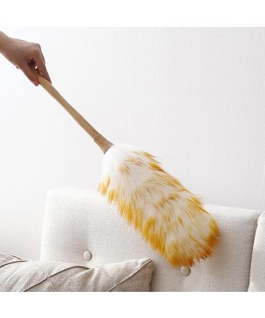 Lambswool Duster with Wooden Handle 17 Inch Anti-Static Duster Flexible Dusters for Cleaning Ceiling Fans Bookshelves Cleaning Supplies 44cm - Buy Online on GoSupps.com