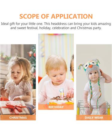 3pcs Christmas Children's Headband and Hair Bows Set - Baby Girl Wraps, Kids Elastic Headband for Halloween - Orange Fabric Design - Buy Online on GoSupps.com