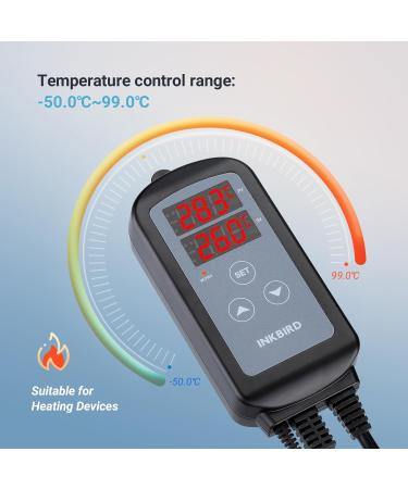 Buy Inkbird ITC-2T Thermostat - Digital Temperature Controller for Terrariums Greenhouses & Reptile Care | Dual Heating Sockets Day/Night Timer & Alarm Function - International Shipping Available - Buy Online on GoSupps.com