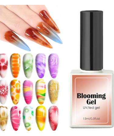  G n rique Blooming Flower Art Gel - 15ml Clear Flower Quick-Drying Nail Design Gel | Versatile Clear Spreading Tymording Long-Lasting Finger Nails - Buy Online on GoSupps.com