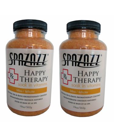Spazazz Aromatherapy Spa and Bath Crystals - Happy Therapy 19oz (2 Pack)