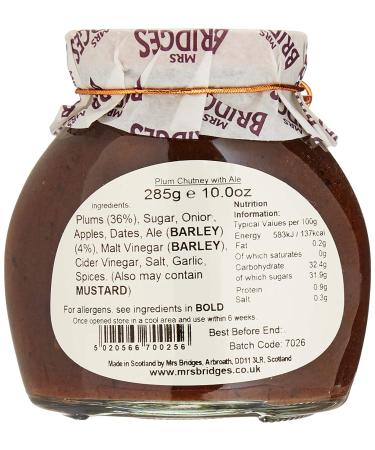 Mrs Bridges Plum Chutney with Ale - 10oz | Delicious Gourmet Condiment - Buy Online on GoSupps.com
