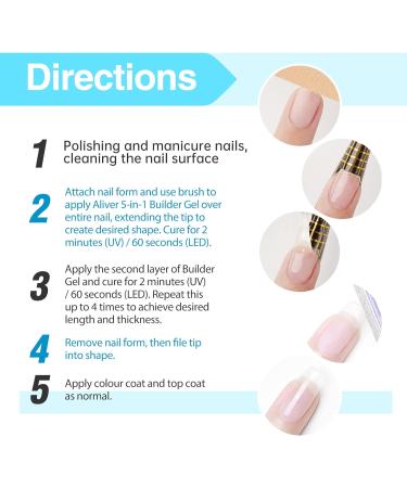 5-in-1 Clear Builder Gel for Nails - Professional UV/LED Strengthener for Nail Art and Manicures - Buy Online on GoSupps.com