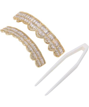 Teeth Set Hip Hop Grills - Iced Out Gold Teeth Decoration for Men & Women | International Shipping - Buy Online on GoSupps.com