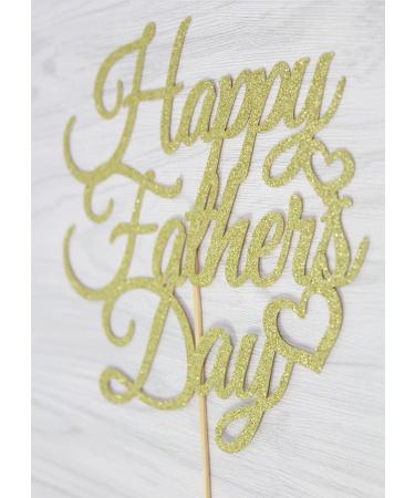Happy Father's Day Gold Cake Topper Best Dad Father's Day Decoration Fathers Day Party Happy Dada Day Topper(Gold Dad) - Buy Online on GoSupps.com